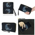thumbnail image 4 of LedBack Butterfly Rose Moon Printed Handbag Set Leather Purses for Women Waterproof Handbag and Wallet Set Top Handle Shoulder Bag with Matching Wallet, Black and Blue, 4 of 4