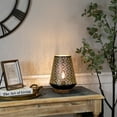 thumbnail image 2 of Northlight Floral Laser-Cut Table Iron Lamp With Wooden Base - 10.75" - Black, 2 of 6