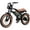 Black & Brown, variant on Spark Electric Bike for Adults, 1500W Peak Motor Over 28 MPH(Unlock to 35MPH) EBike, 20" Fat Tires with Dual Suspension & Brakes Motorcycle White & Brown With Rear Rack
