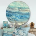 thumbnail image 3 of Designart « Vagues Minérales de l'Océan » Art Mural Rond en Métal Nautique et Côtier, 3 of 3