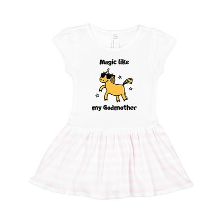 

Inktastic Unicorn Magic like my Godmother Gift Toddler Girl Dress