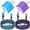 Purple,Blue, variant on Charger Block,FiveBox 2pcs 2.1A Dual USB Charger Block with 2pcs Android Phone Type C Charger Cable USB C Charging Cable 6ft USB Wall Charger Block USB Brick Fast Charging Block(Purple,Blue)