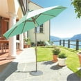 thumbnail image 1 of Galtech 9 ft. Black Deluxe Auto Tilt Umbrella - Navy Blue Sunbrella, 1 of 1