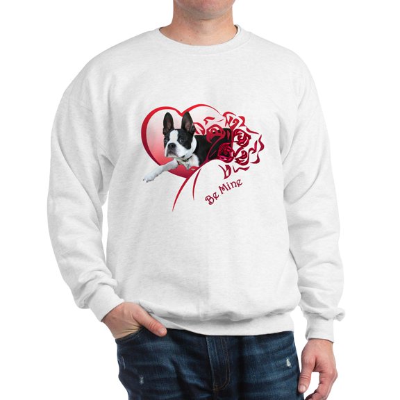CafePress - Valentine Boston Terrier Sweatshirt - Crew Neck Sweatshirt