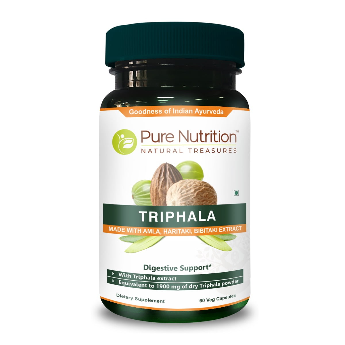 Pure Nutrition Triphala Extract 700mg. ( Equivalent to 1900mg Triphala