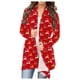 thumbnail image 1 of Cárdigan de Navidad para mujer, cárdigan con estampado de Papá Noel, cárdigan de manga larga, suéter, abrigo Fridja  BV0+5116, 1 of 6