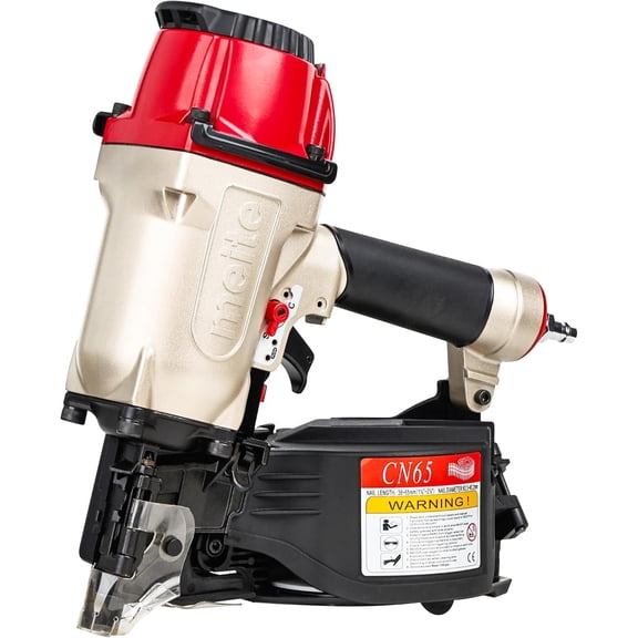 meite Pneumatic Coil Decking Nailer CN65, Drives 15 Degree 1-1/2" to 2-1/2" Length Coil Nails for Siding, Sheathing, Fencing, Roofing