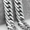 thumbnail image 6 of QQTDFG HEAVY Silver 18mm 24" Curb Cuban Link Chain 316L Stainless Steel Men's Necklace-default, 6 of 7