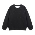 thumbnail image 1 of pstuiky camisas de manga larga para hombre, Blusa/camiseta informal y moderna de color liso con cuello redondo y lazo en los hombros para hombre top de hombre m, 1 of 4
