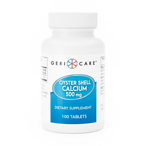 Calcium Supplement GeriCare 500 mg Strength Tablet 100 per Bottle