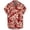 A1-Red1883, variant on XIAONU Men Tree Stripe Print Shirt Short Sleeve Button Vacation Tops