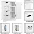 thumbnail image 4 of Wooden Bathroom Storage Cabinet Floor Storage Cupboard for Living Room Bathroom, 4 of 26