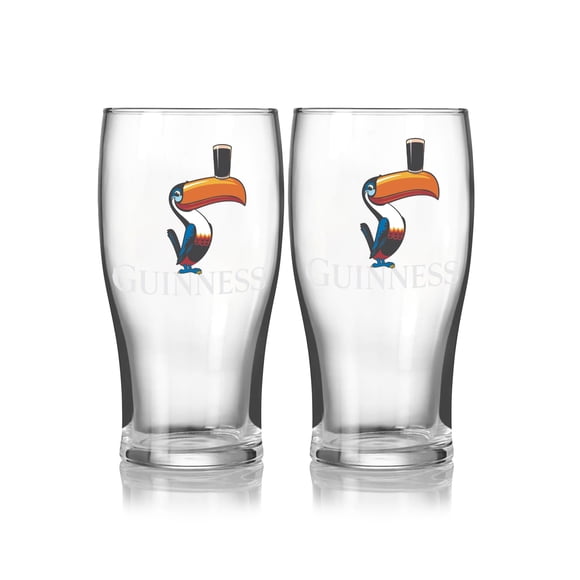 Vaso de cerveza Guinness Toucan de 590 ml, paquete doble, mercancía oficial