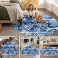 thumbnail image 3 of Rectangle Rug 5ft Area Rug, Ocean Seahorse Shell Navy Blue Area Rugs for Living Room Bedroom, Summer Seaside Coral Floor Mat Non-Slip Non-Shedding Carpet Indoor Accent Rugs, 3 of 9