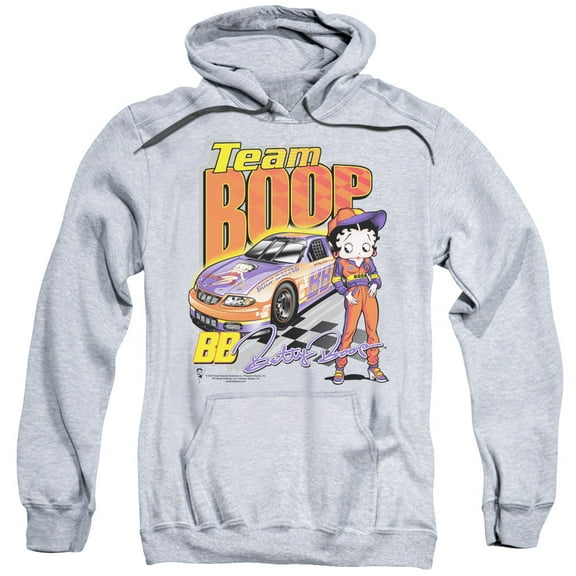 Betty Boop Men's  Team Boop Hooded Sweatshirt Blue