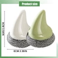 thumbnail image 3 of SeekLGT Cast Iron Pan Scrubber Kitchen Scrub Brush Stainless Pot Cleaner Novelty Dish Scrubber for Skillet Cookware Grill and Heavy Duty Cleaning, 1 Brush, 3 of 9