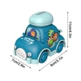 thumbnail image 3 of Blue Push And Go Toy Car With Spinning Gears And Hidden Compartment For Small Treasures, 3 of 7