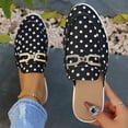 thumbnail image 2 of SuTry Women's Polka Dot Mules Slip On Round Toe Platform Rhinestone Buckle Comfortable Casual Walking Half Shoes(43), 2 of 9