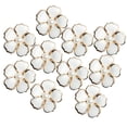 thumbnail image 1 of yuksok 10x Flower Flatback Buttons Scrapbooking Embellishment Decoration White 18mm, 1 of 9