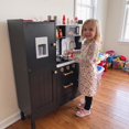 thumbnail image 4 of Pirecart Kids Play Kitchen with Realistic Lights, Sound and Cookware, Toddler Pretend Cooking Toys Playset for Age 3+, Black, 4 of 11