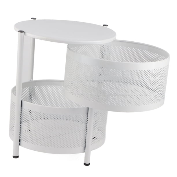Estante De Almacenamiento De Cocina, Cesta Giratoria De Metal Estable Con Ruedas Para Frutas Y Verduras