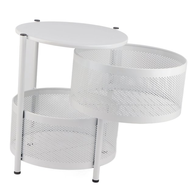 Estante De Almacenamiento De Cocina, Cesta Giratoria De Metal Estable Con Ruedas Para Frutas Y Verduras