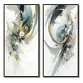 thumbnail image 2 of Designart "Mosaic Echoes in Turquoise and Gold II" Cubism Framed Wall Art Set Of 2 - Turquoise Abstract Gallery Wall Frame Set For Home Decor, 2 of 6