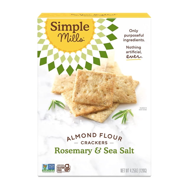 Almond Flour Crackers, Farmhouse Cheddar Snack Packs - Gluten Free, Healthy Snacks, 4.9 Ounce (Pack of 1)