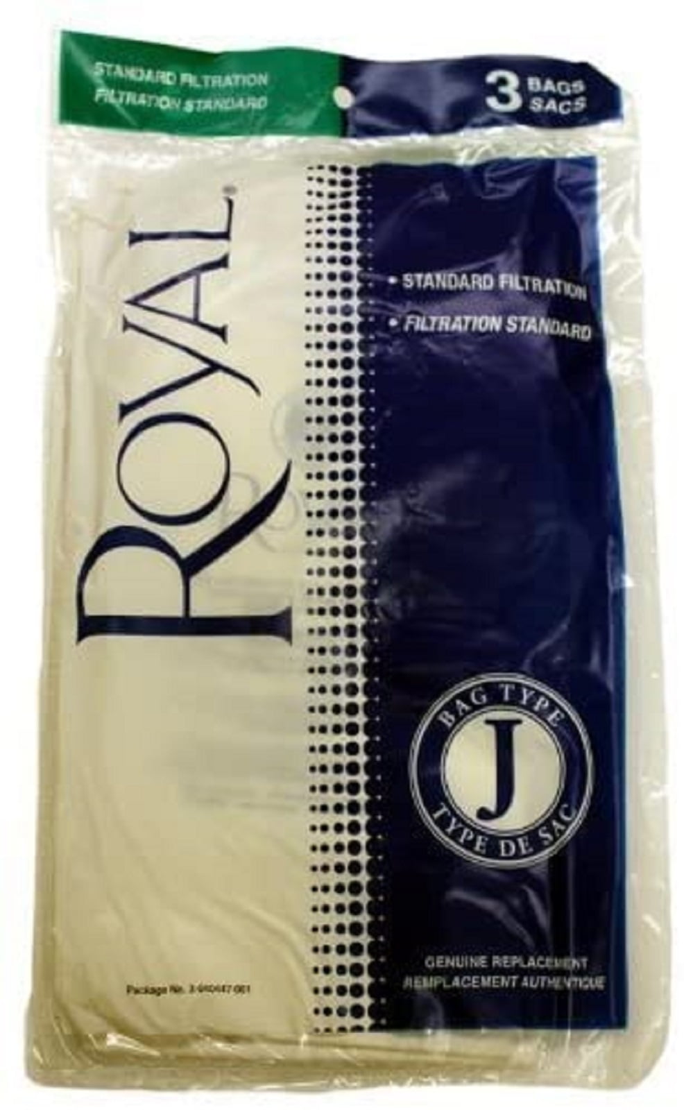 Royal Metal Tank Standard Filtration Type J Bags 3 in Pack - 3040447001