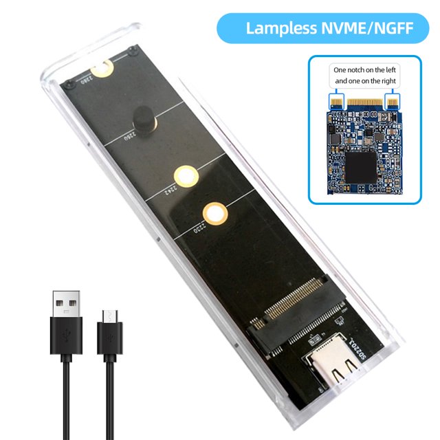 M.2 NVMe/NGFF Caja SSD externa portátil Caja de disco duro de doble protocolo M-Key B-Key