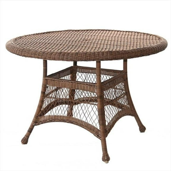 Jeco W00205D-C Honey Wicker 44 In. Round Dining Table