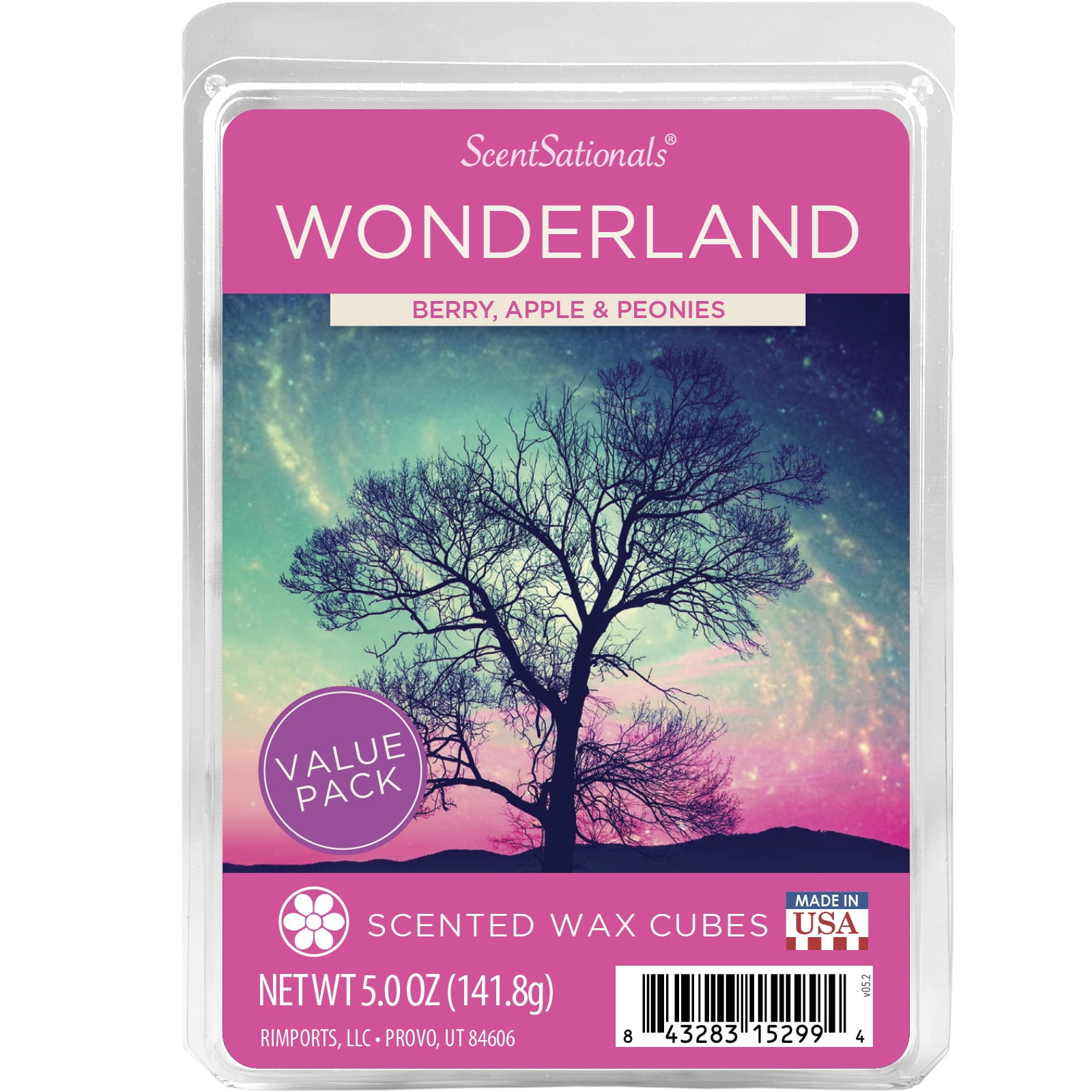 (5 pack) Wonderland Scented Wax Melts, Scentsationals, 5 oz