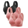 thumbnail image 1 of DecSea 3PC Woman's Embroidered Glossy Comfortable Breathable Bra Underwear No Rims, 1 of 2