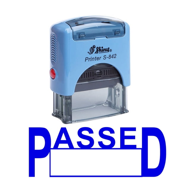 PASSED Self Inking Rubber Stamp Office Stationary Custom Shiny Stamp