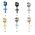 thumbnail image 3 of Pendientes de acero inoxidable para hombre en forma de Cruc, estilo Hip Hop Rock, accesorio de moda, Clip en pendientes, suministros de joyería Ropa, zapatos y accesorios Miscelánea Vistoso Sonducket AP012828-05, 3 of 6