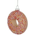 thumbnail image 3 of Northlight 4.75" Pink Frosted Doughnut Glass Christmas Ornament, 3 of 7