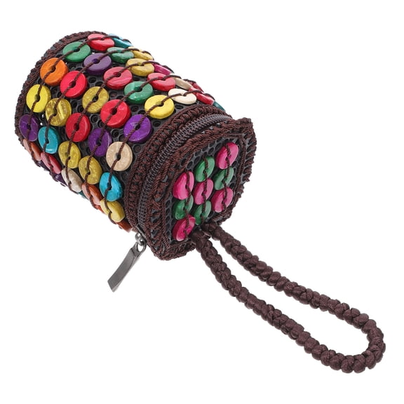 MEIBUTYUP Beach Bag Woven Bead Design Multi 1Set