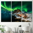 thumbnail image 2 of Northern Lights Landscape, Canvas Print, Canvas Decor, Canvas Gift, Northern Lights Canvas Decor, Lofoten Canvas Art, Canvas Wall Decor - 3P-Rolled Canvas, 2 of 9