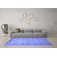 thumbnail image 3 of Ahgly Company Machine Washable Indoor Square Abstract Blue Contemporary Area Rugs, 3' Square, 3 of 4