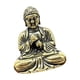 thumbnail image 5 of Pequeña figura de Buda sentado de latón, decoración de escritorio, escultura de mesa, mascota de té en miniatura 26x3cm, 5 of 9