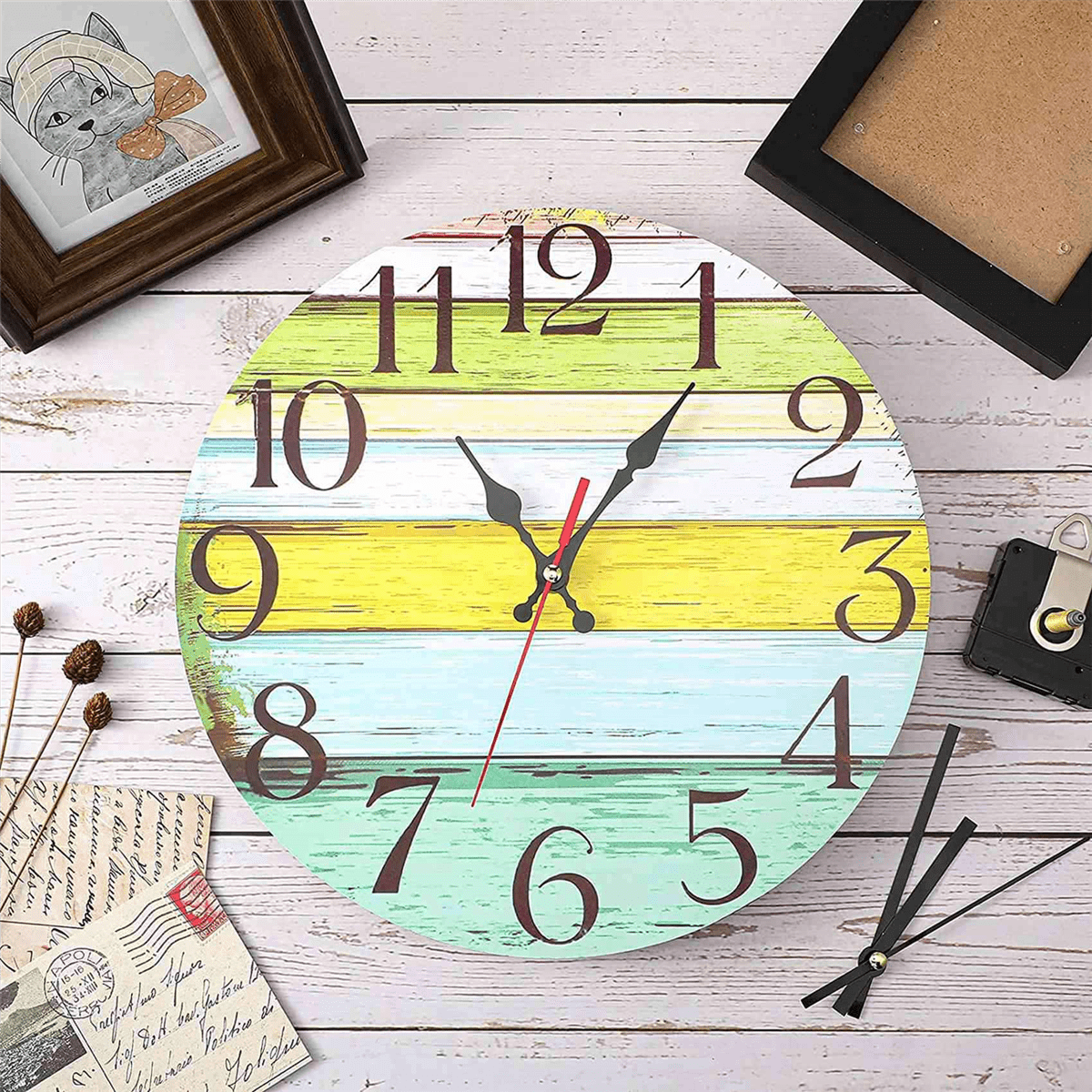 5 set 32mm Long Shaft DIY Quartz Clock Movement Mechanism with 5 Different Pairs Hands Wall Clock Repair Parts