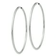 thumbnail image 2 of 14k White Gold Endless 2mm Hoop Earrings Round, 2 of 8