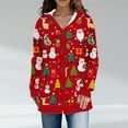 thumbnail image 1 of Cárdigan informal de punto con estampado navideño para mujer, chaqueta con botones y abrigo para mujer, 1 of 6