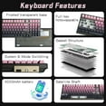 thumbnail image 3 of RECCAZR R99 Pro Wireless Mechanical Keyboard,Gasket Hot Swappable Custom Keyboard,RGB Backlit, Side Printed PBT Keycaps,2.4GHz/USB-C/BT5.0 Mechanical Gaming Keyboard(Phantom Purple Linear Switch), 3 of 10