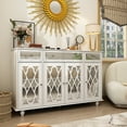 thumbnail image 3 of MONSLIPA Accent Cabinet with Drawers, Wooden Mirrored Buffet and Sideboard for Living Room, 3 of 7