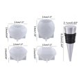 thumbnail image 3 of Geometric Spherical Bottle Stopper Resin molds 5Pcs Wine Bottle Stopper Crystal Epoxy Silicone Mold for DIY Casting, 3 of 4
