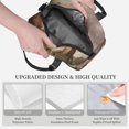 thumbnail image 4 of Goofa Three Horses Oil Painting Pattern Lunch Bag ,Insulated Lunch Box, Small Leakproof Cooler Food Lunch Containers Reusable High Capacity Lunch Tote Bags, 4 of 8