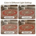 thumbnail image 7 of ODIKA 8'x10' Washable Area Rug Boho Faded Large Crimson Field Featuring Ornate Scrollwork Bohemian for Dining Room, Office, Lounge, Non-Slip Chair-Friendly Mat, 7 of 7