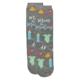 thumbnail image 5 of MeMoi Mama In the Making Greeting Card Socks - Womens - Female, One Size, Med Gray Heather, 5 of 6