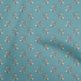 thumbnail image 1 of oneOone Cotton Poplin Teal Green Fabric Floral Craft Projects Decor Fabric Printed By The Yard 42 Inch Wide, 1 of 1
